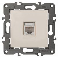 Розетка компьютерная без рамки Эра Elegance 1-м. RJ45 5e слоновая кость картинка